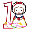 Snow Girl Cutie ONE Applique Design 