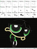 Powerpuff Girl Buttercup Applique Embroidery Design