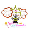 Puffy Power Girl Applique 6 Design Set