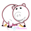 Toy Story Pig Bank Toy Applique Design