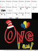 Doctor Seuss One Applique Embroidery Design