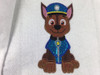 Paw Chasie Patrol Pup Applique Embroidery Design