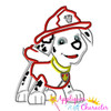 Paw Marshall Patrol Pup Applique Embroidery Design