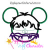 Hulk Mickey Mouse Head Applique Embroidery Design