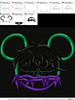 Hulk Mr Mouse Head Applique Design