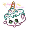 Shopikin Ice Cream Cake  Applique Design