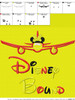 Disney Bound Minnie Airplane Saying Applique Design