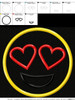 Love Emoji Applique Design