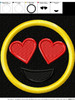 Heart Eyes Love Emoji Applique Embroidery Design