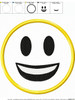 Smiling Emoji Applique Embroidery Design