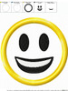 Smiling Emoji Applique Design