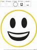Smiling Emoji Applique Design