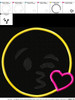 Kiss Emoji Applique Design