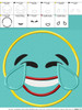 Laughing Emoji Applique Embroidery Design