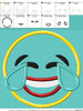 Laughing Emoji Applique Design
