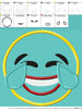 Laughing Emoji Applique Embroidery Design