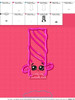 Shopikins Licorice Applique Design