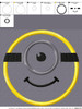 Minion Round Face Applique Embroidery Design