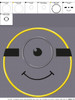 Minion Round Face Applique Embroidery Design