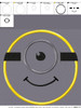 Minion Round Face Applique Embroidery Design