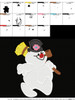 Frosty the Snowman Filled Stitch Embroidery Design