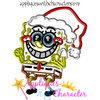 Spongebob Christmas Applique Design Embroidery Set