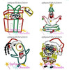 Spongebob Christmas Applique Design Embroidery Set