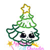 Shopkins Christmas Tree Applique Embroidery Design