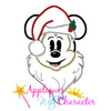 Mickey Mouse Santa Applique Embroidery Design
