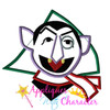 Christmas Count Dracula Applique Design