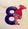 Poppy Troll Eight Applique embroidery Design