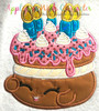 Shopkins Wishes Birthday Cake Applique Design