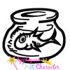 Doctor Seuss Fish In Bowl Embroidery Machine Design 