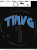 Dr Seuss Thing 1 Circle Applique Embroidery Design
