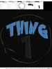 Dr Seuss Thing 1 Circle Applique Embroidery Design
