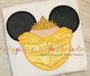 Beauty Bella Mr Mouse Head Applique Design