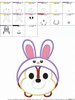 Chip Easter Bunny Tsum Tsum Applique Design