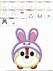 Chip Easter Bunny Tsum Tsum Applique Design