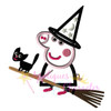 Peppa Pig Witch Applique Embroidery Design