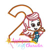 Bubble Guppies Molly TWO Applique Design