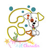Bubble Guppies Puppy THREE Applique Design