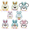 Easter Bunny Tsum Tsum  Applique Design SET