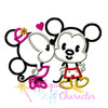 Kissing Miss Mouse Applique Design