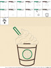 Starbucks Coffee Drink Applique Embroidery Design