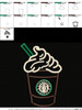 Coffee Drink Applique Design