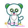 Beanie Boo Leopard Applique Embroidery Design