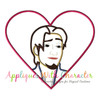 Rapunzela Flynn Tangled  Heart Applique Design