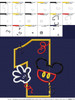 Mickey Mouse Number One Applique Embroidery Design
