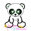 Beanie Boo Panda Applique Embroidery Design