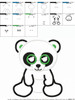 Beanie Boo Panda Applique Embroidery Design